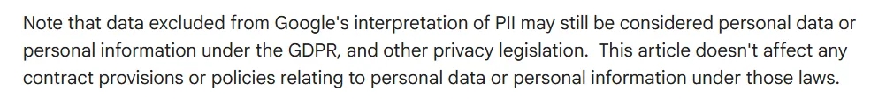 20.10 GDPR note