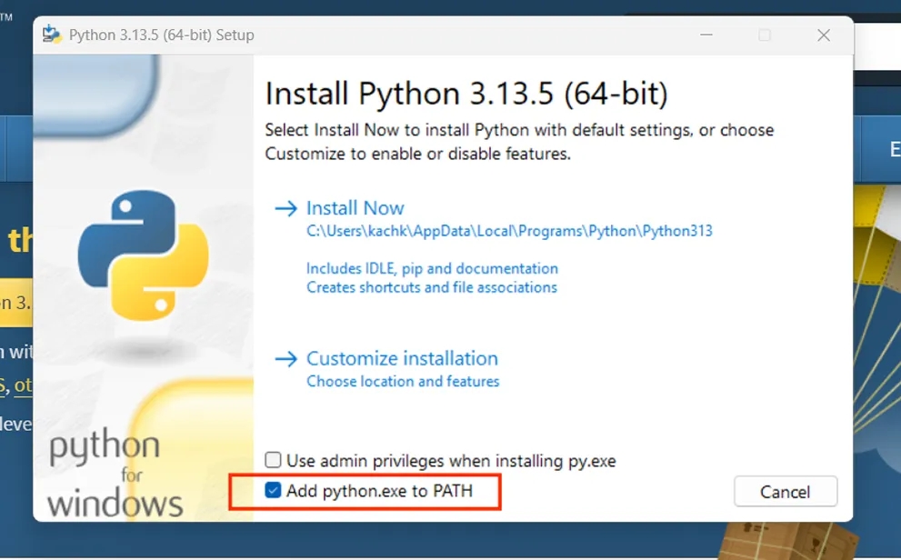 24.5 - Python instal
