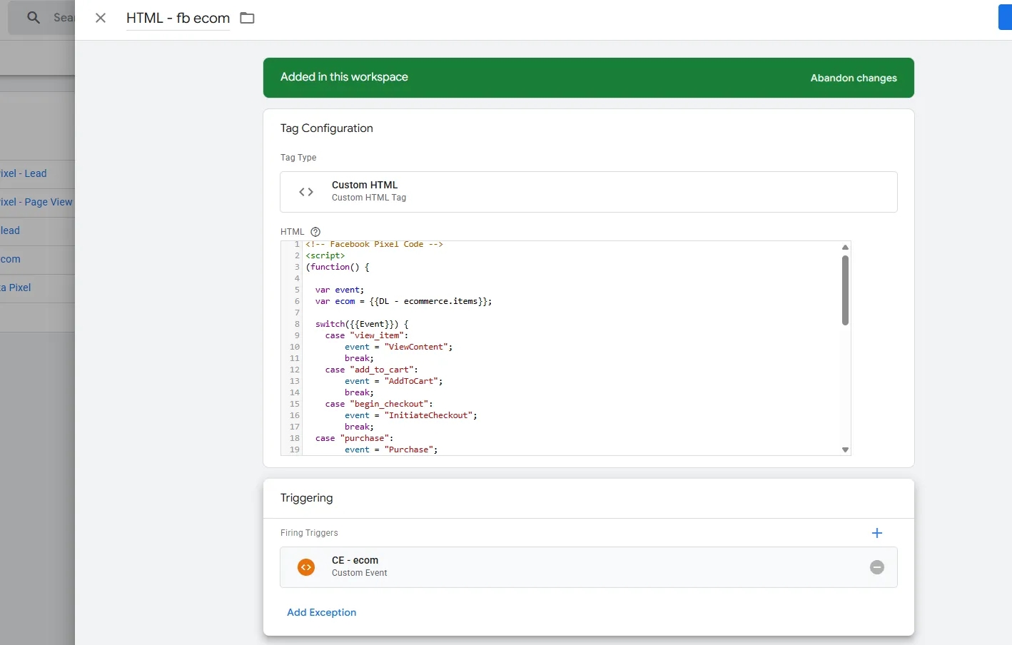 35.19 Complete eCommerce tag setup