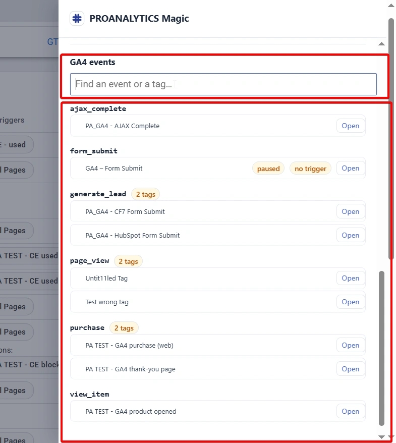 44.21 Search events fast