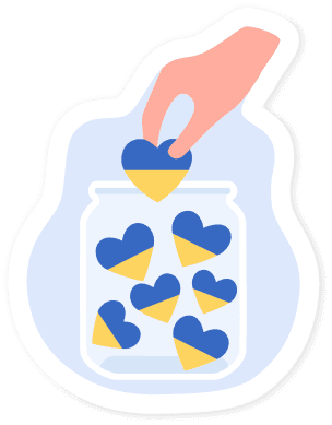 Jar with hearts