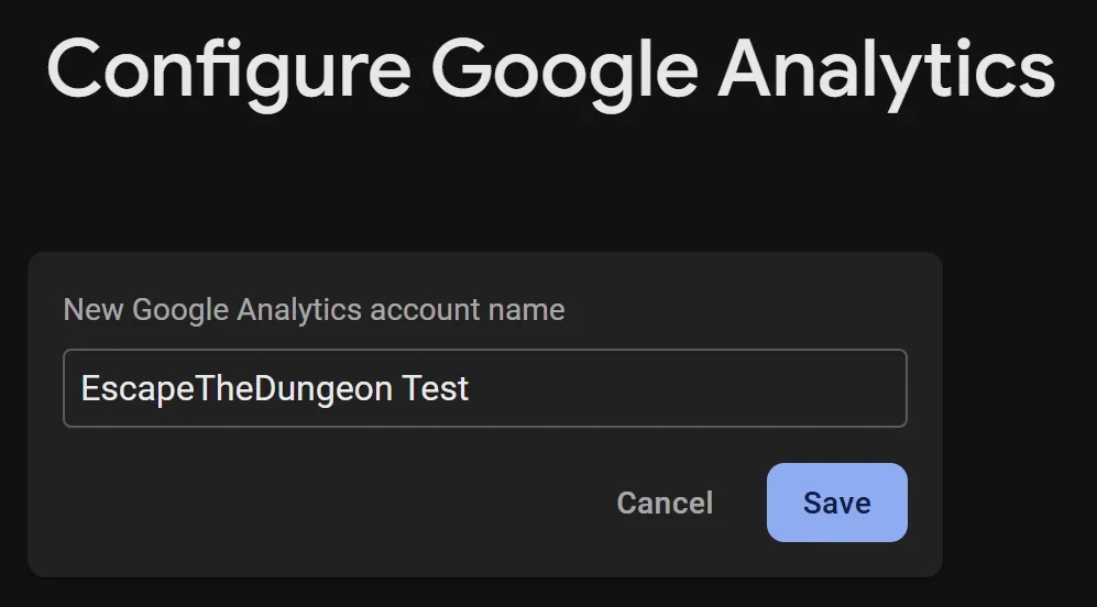 19.5 google analytics account name