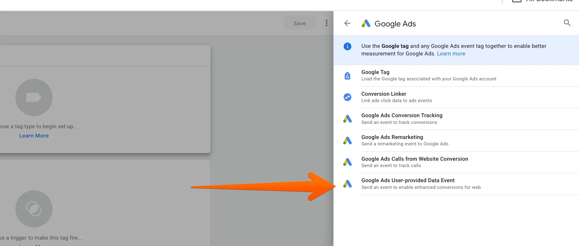21.3 Google Ads User-provided data event.