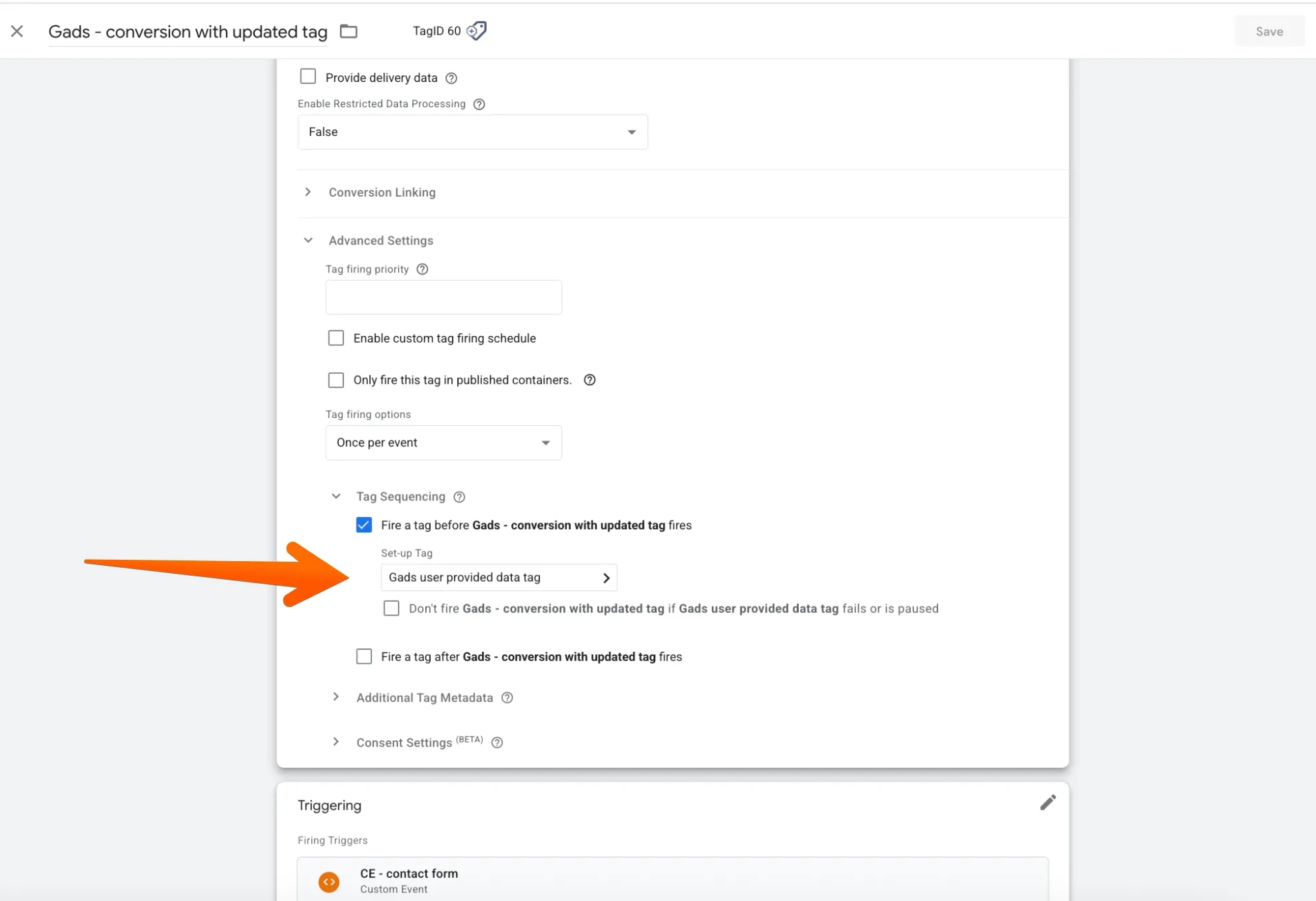 21.5 Google Ads User-provided data event