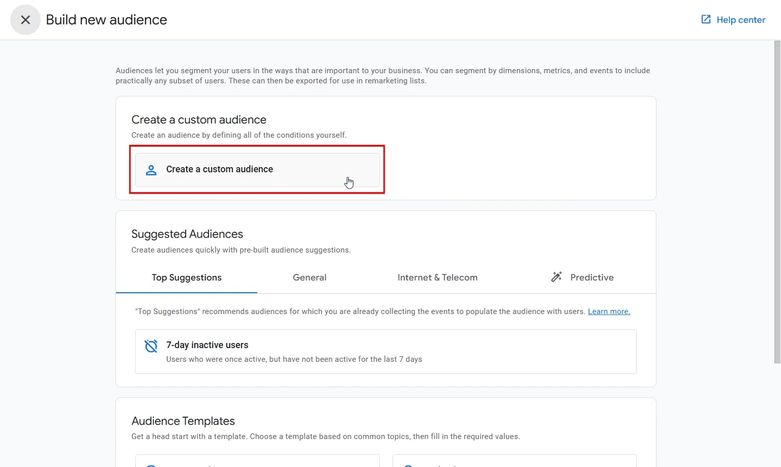 30.14 Create custom audience