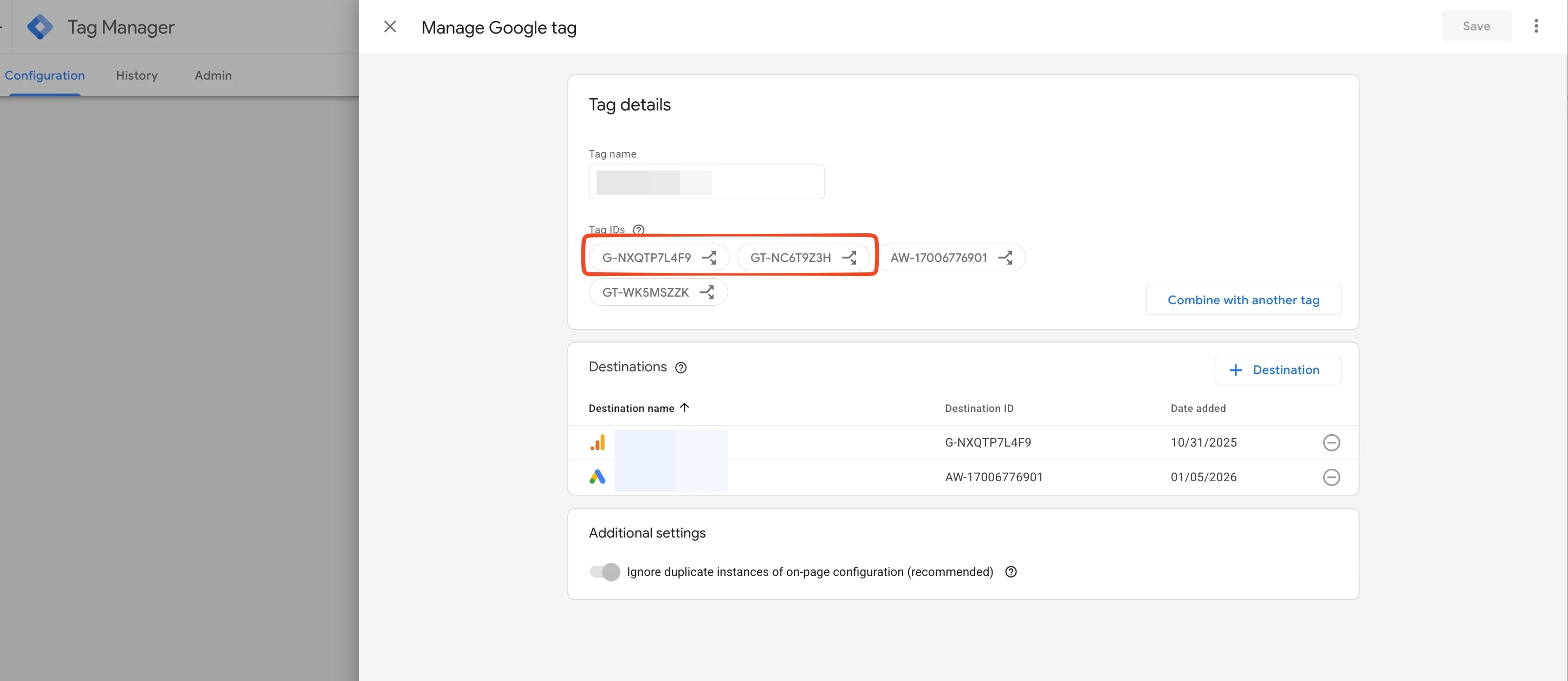 34.14 Tag Configuration View