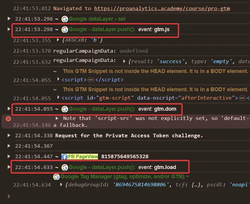 36.13 gtm.js vs gtm.dom vs gtm.load