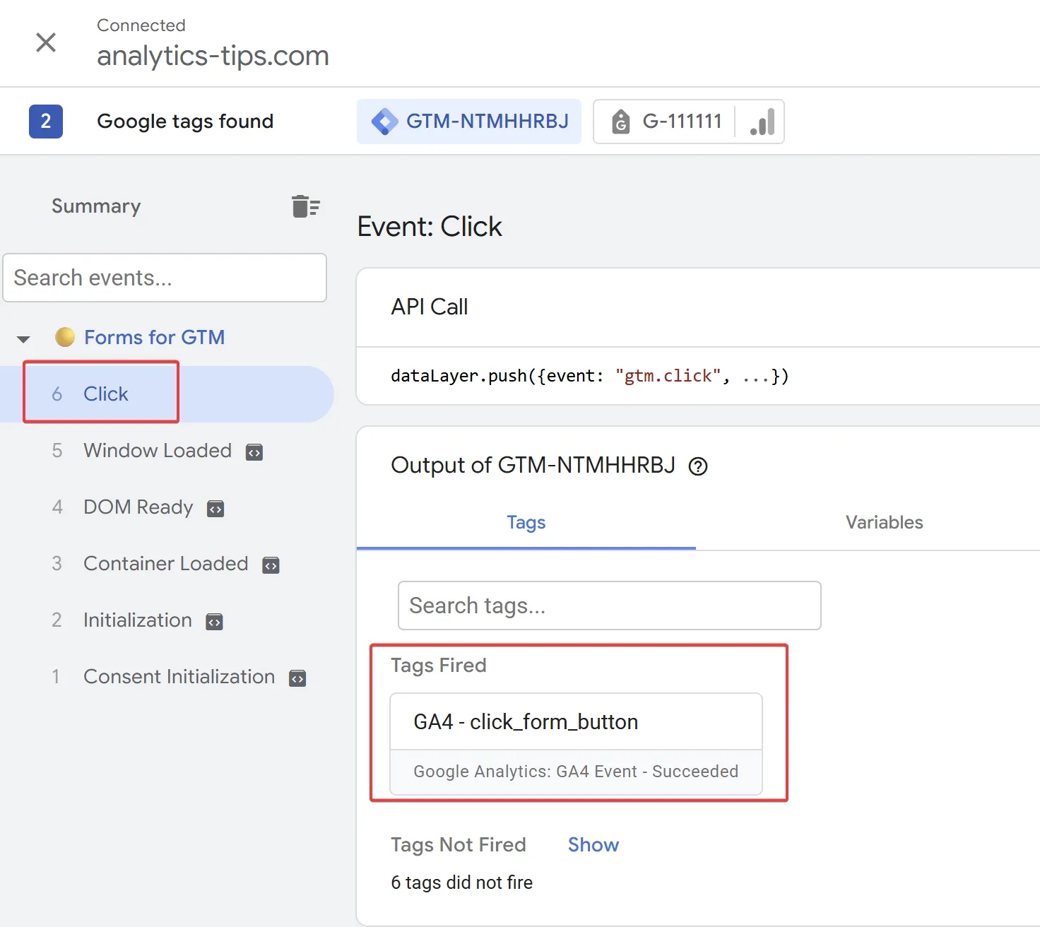 36.4 Debugging Events in Preview Mode