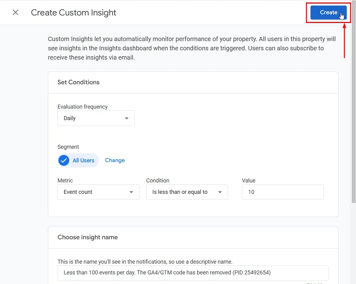 37.13 Finish insight creation