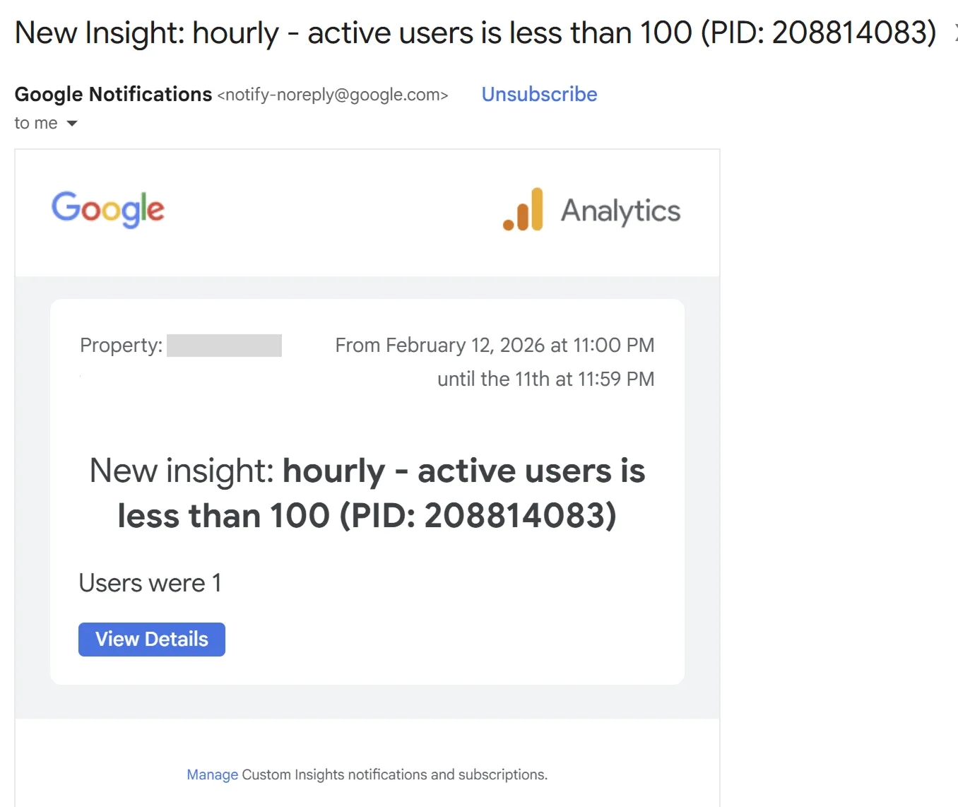37.1 GA4 insight notification
