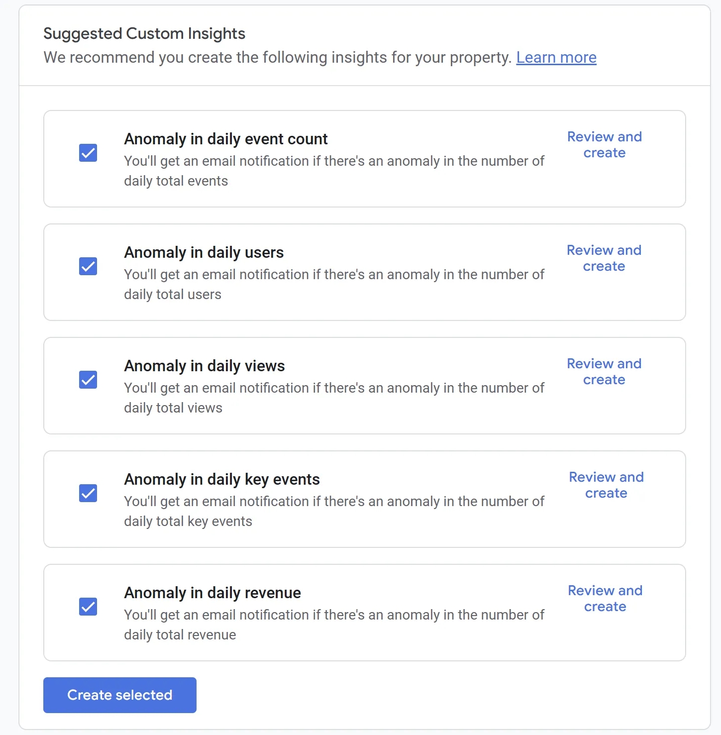 37.9 Suggested insights