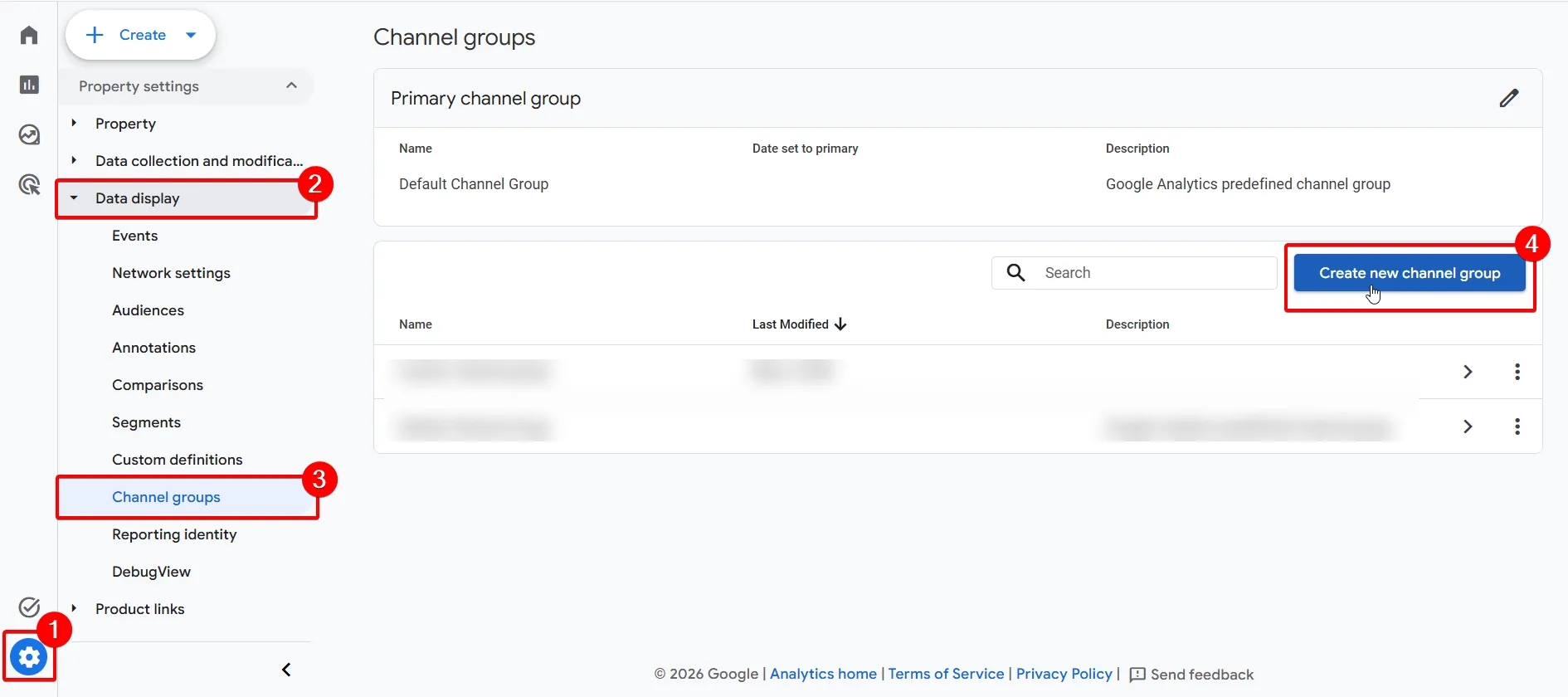 40.4 Custom channel group creation