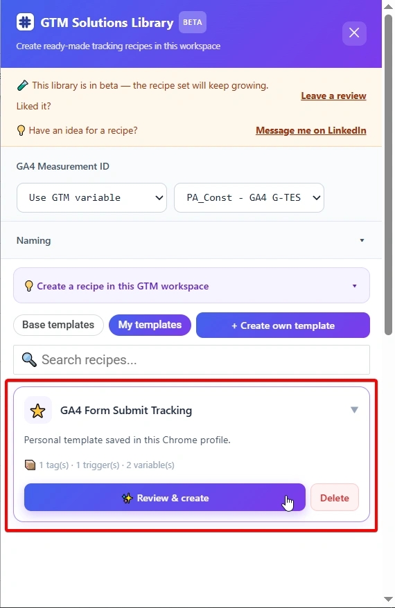 44.12 Create and review your template